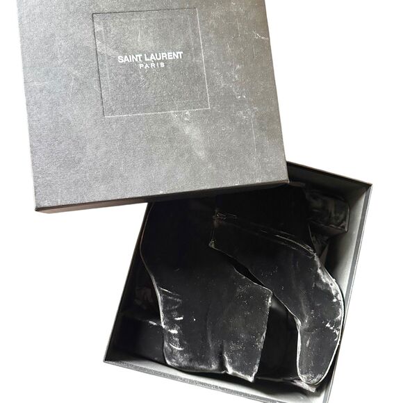 SAINT LAURENT Velvet Heeled Booties
Black Sz 41 (US 11) - Picture 4 of 8